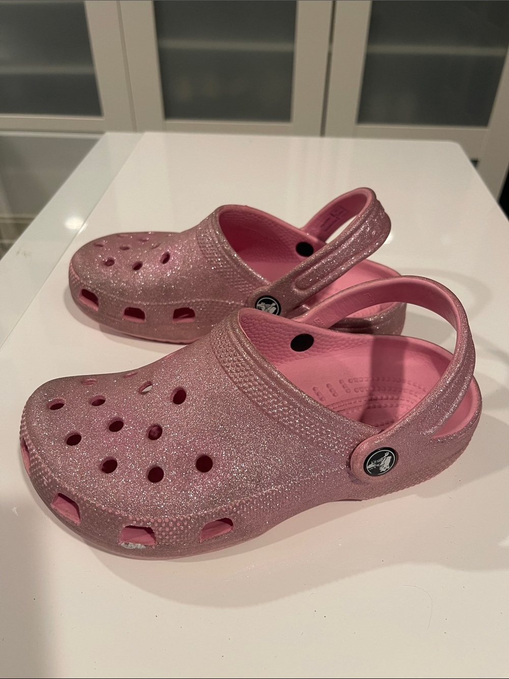 CROCS Kids Glitter Classic Clog - Sparkling Pink